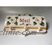 Ceramic Mail Key Holder Wall Pocket with Hooks Floral White Gardenia Elegant    253813593289